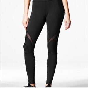 MICHI Black Leggings with Mesh Inserts - Size XS